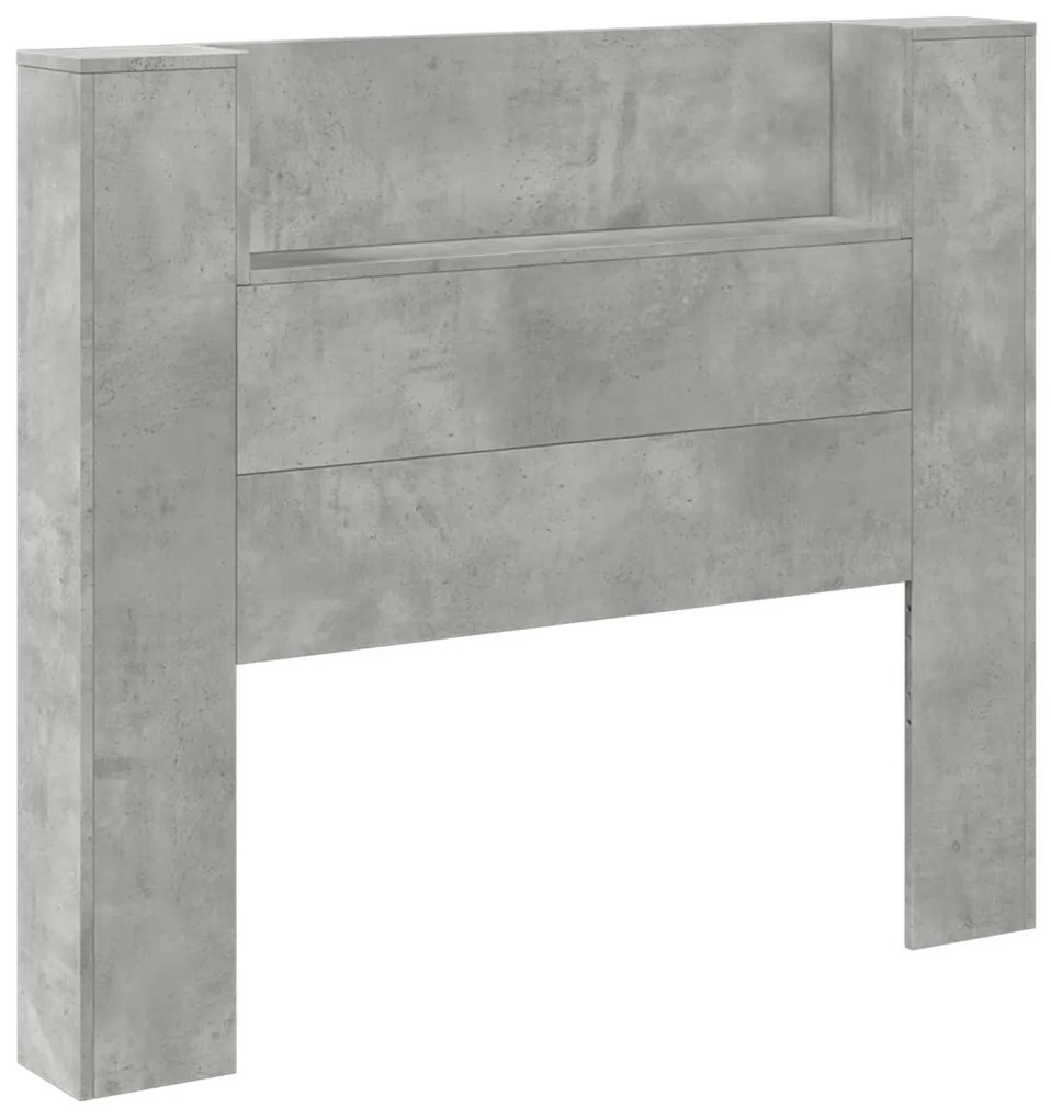 Fejtámla polcokkal Beton Szürke 120 x 16,5 x 103,5 cm Faanyag