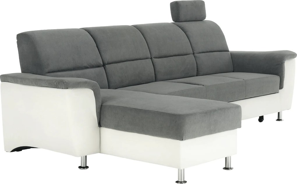 Kissarok, textilbőr fehér/szövet szürke, balos, SANTIAGO