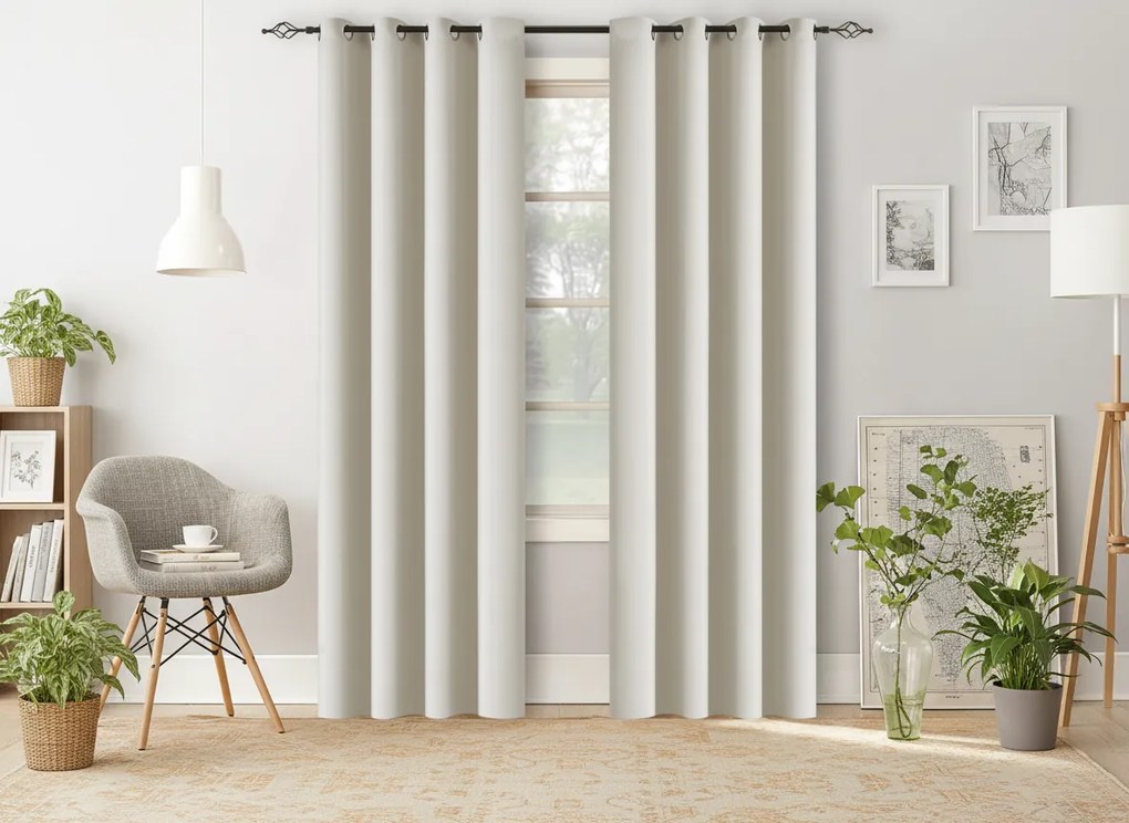2x OXFORD fehér-krém függöny 140x250 cm