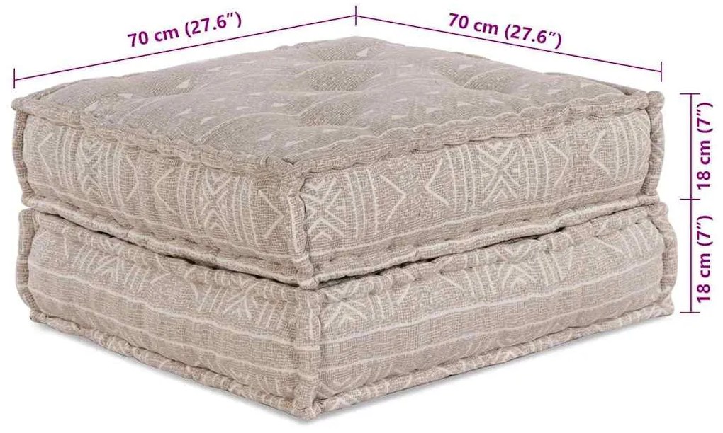 Párna Barna 70 x 70 x 36 cm Poliészter