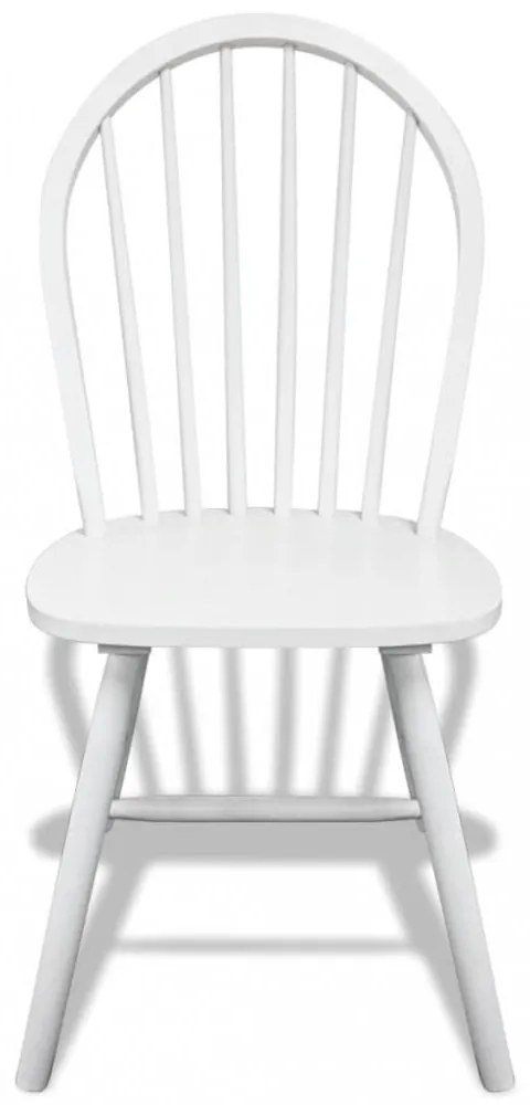 6 db fehér tömör gumifa étkezőszék