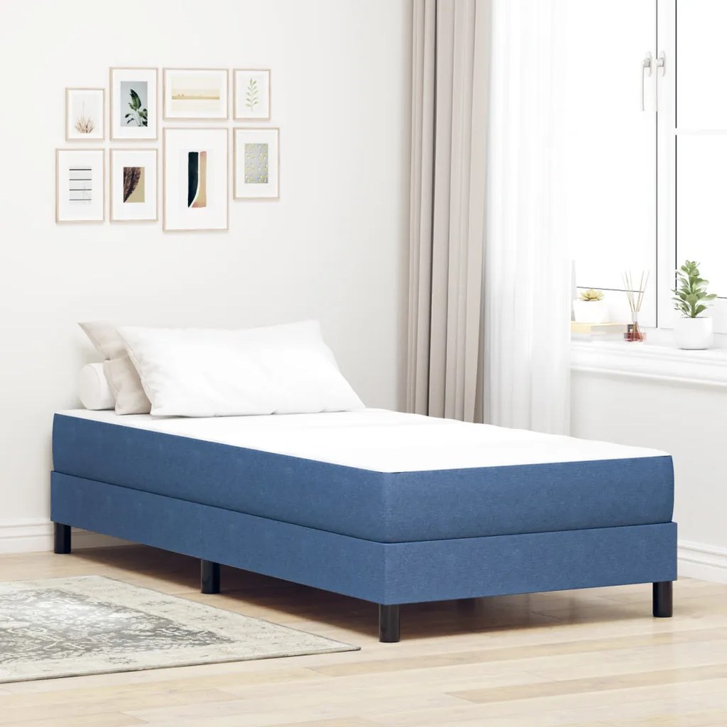 Ágy Matrac matracmal Kék 100 x 200 cm szövet