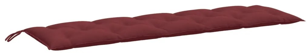 2 db melange bordó szövet kerti padpárna 180 x 50 x 7 cm