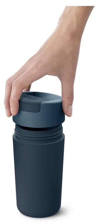 Sötétkék-antracitszürke utazóbögre 450 ml Sipp – Joseph Joseph