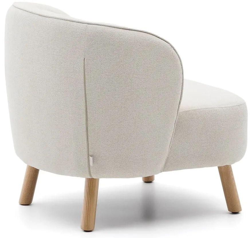 Krémszínű zsenília fotel Ulit – Kave Home