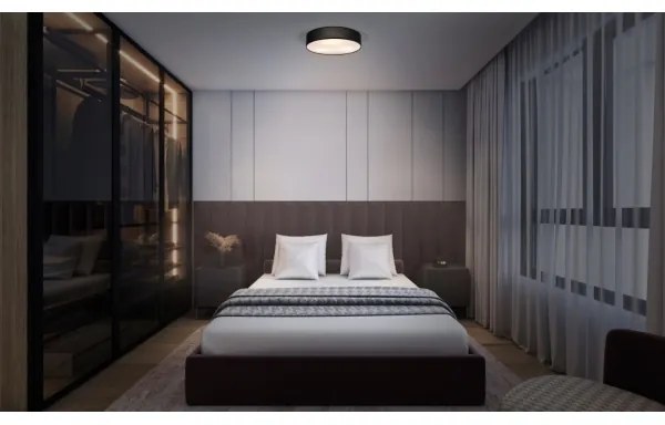 Osram - ORBIS PARIS mennyezeti lámpatest 2xE27/25W/230V, átmérő 40 cm, fekete