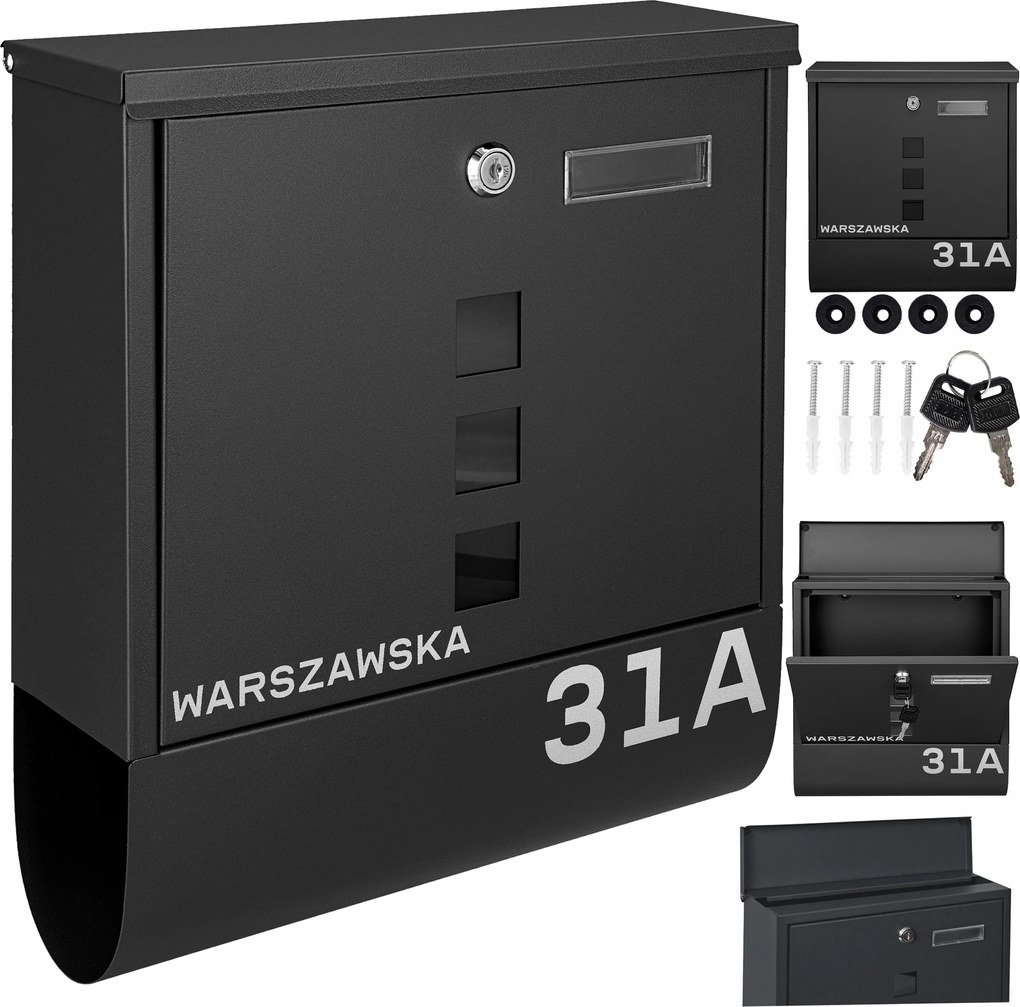 Fekete Postaláda Számozott Minta