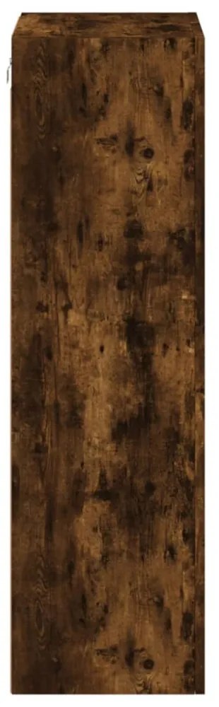 füstös tölgy színű szerelt fa fali TV-szekrény 40,5x30x102 cm
