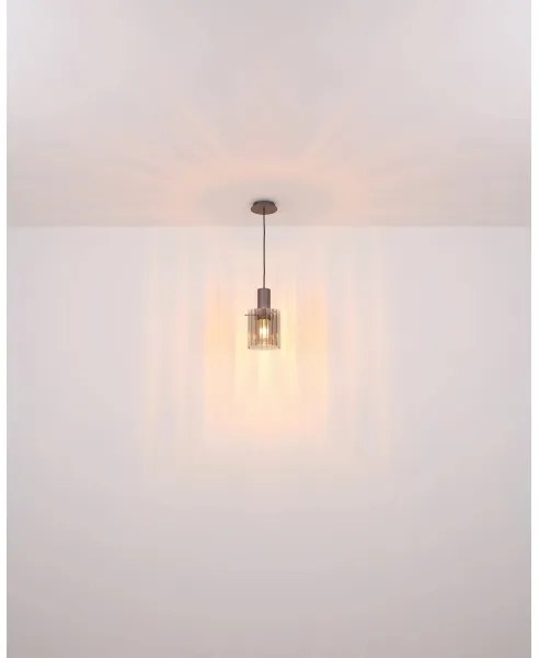 Globo 15904HA - Csillár zsinóron TULIVAR 1xE27/40W/230V átm. 18 cm barna