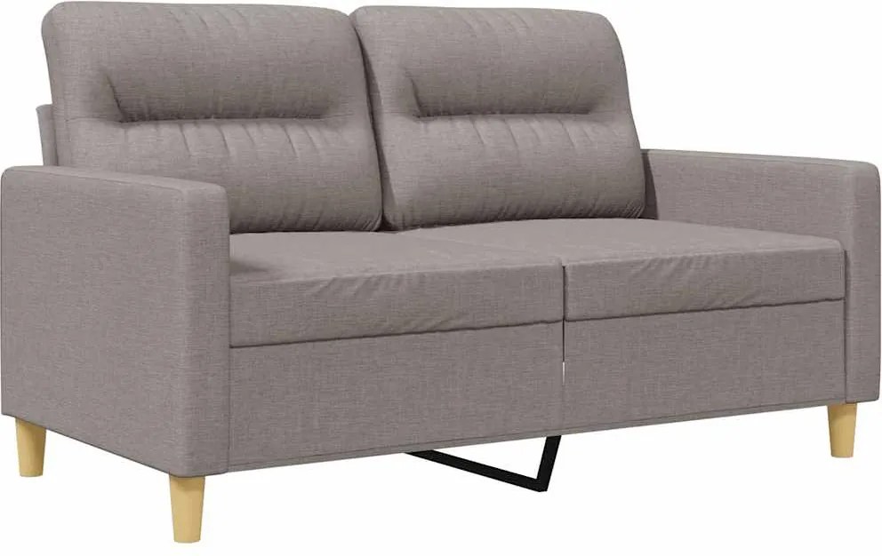 vidaXL kétszemélyes fekete szövetkanapé 120 cm