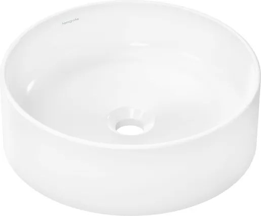 Hansgrohe Xuniva S asztali mosogató 40x40 cm fehér fényes felülettel akkumulátornyílás nélkül, túlfolyó nélkül 61071450