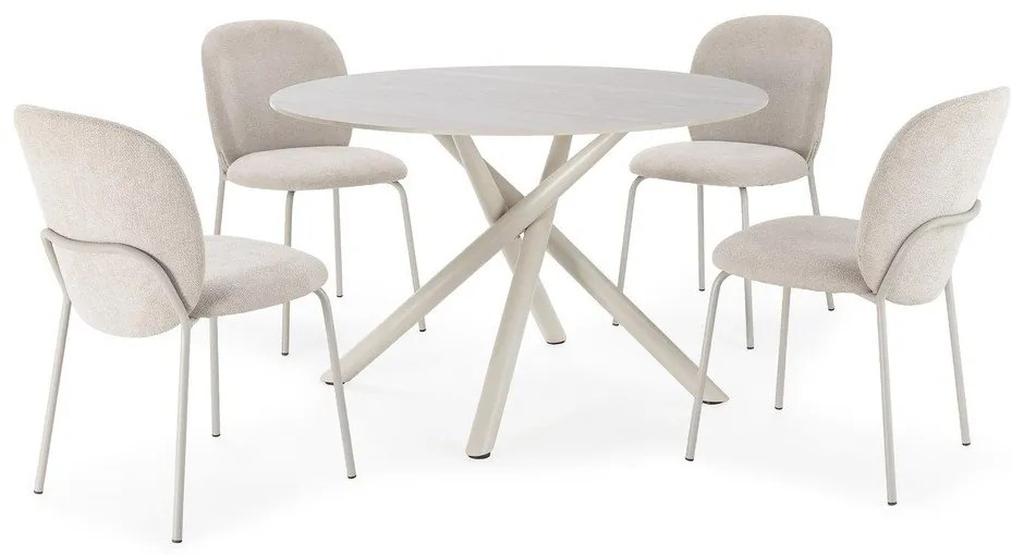 Kerek étkezőasztal kerámia asztallappal ø 119,5 cm Talia – Marckeric