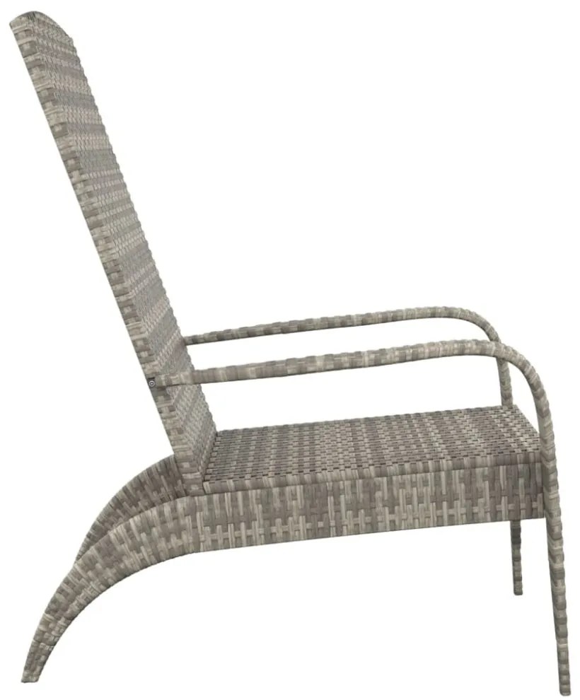 szürke polyrattan kerti adirondack szék