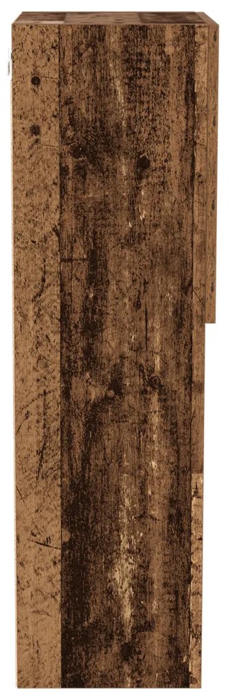 TV Szekrény LED Fényekkel Régi Fa 40,5x30x102 cm