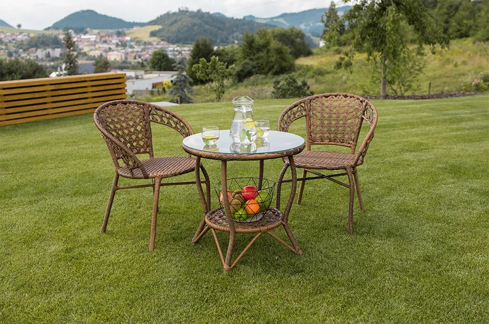 Kerti rattan garnitúra 1+2, JARUB, barna