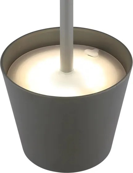 Globo 58488G-LED Dimmelhető érintéses tölthető kültéri asztali lámpa VANNIE 3W/5V IP54 1800mAh szürke