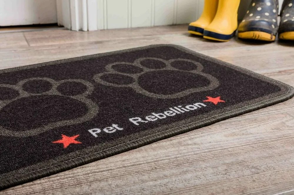 PET REBELLION Dinner Mate Jet black Szőnyeg a tálalá, 40 x 60 cm