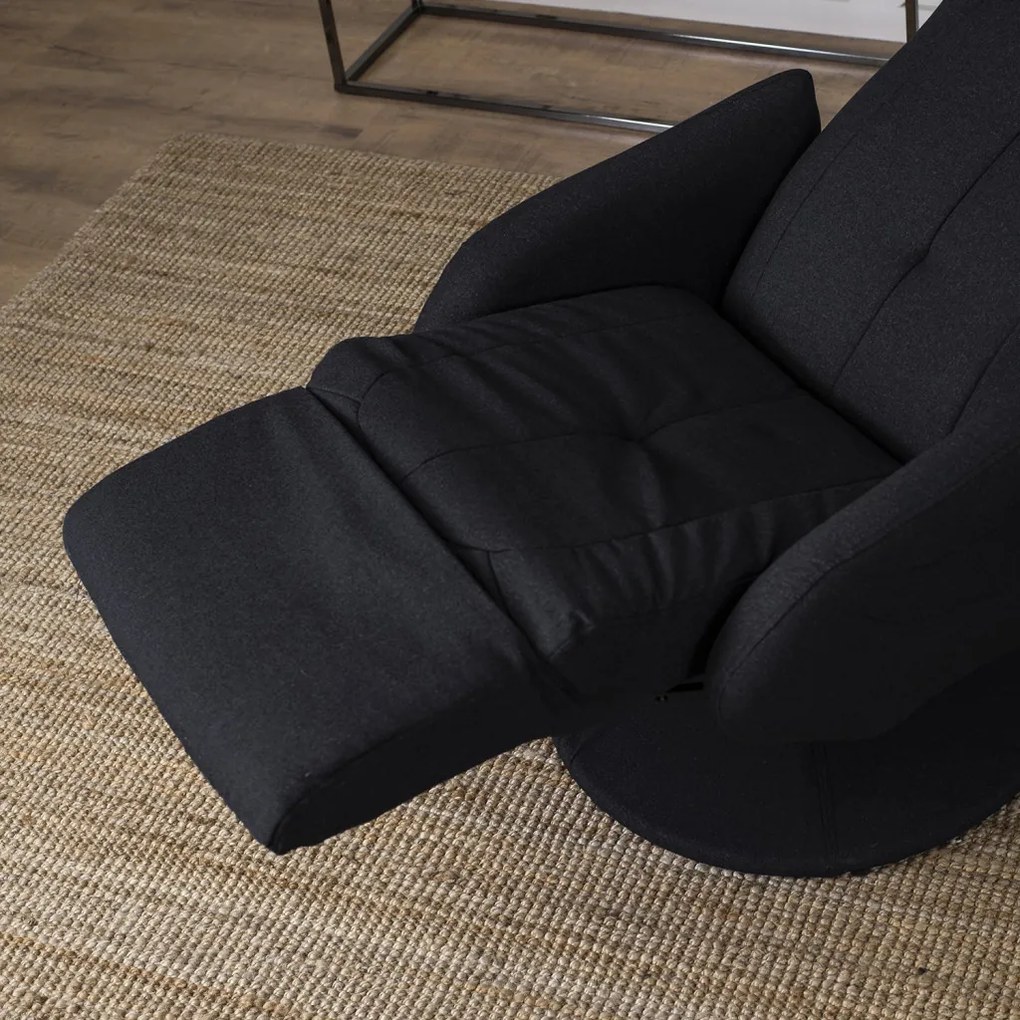 Modern Fotel Fekete Szövet Kárpittal. TONY