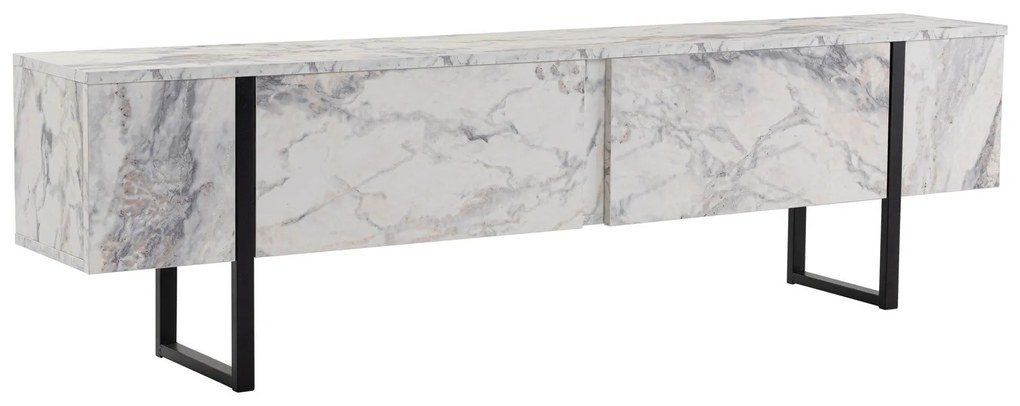 TV szekrény Serenity - Fressia Marble, Fekete