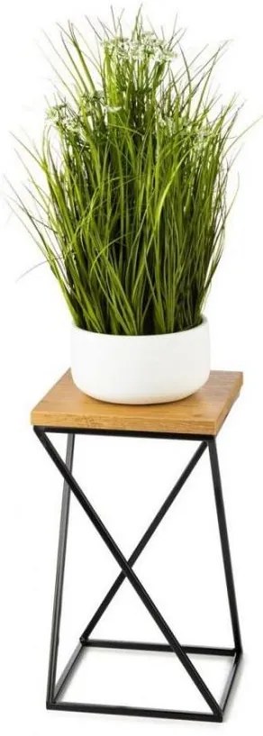 LOFT virágtartó állvány 40x24 cm fekete/barna