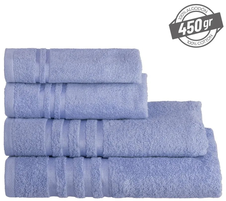 Kék frottír pamut törölköző 50x100 cm Simple – Casa Selección