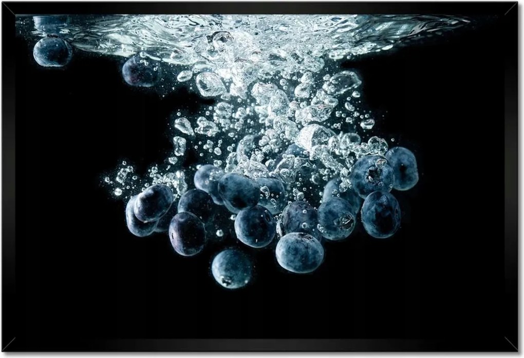 Poszterek keretben 60x40 Áfonya a vízbe esik