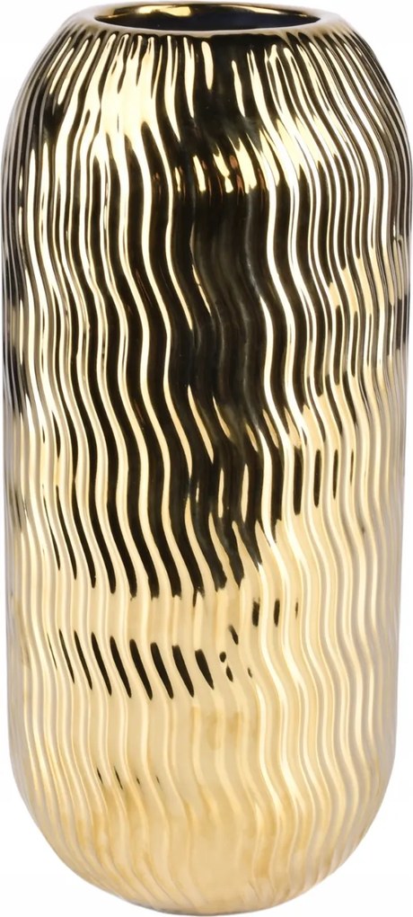 Luxus Elegáns Kerámia Váza arany Lobo 13 x 28cm egyedi ajándék