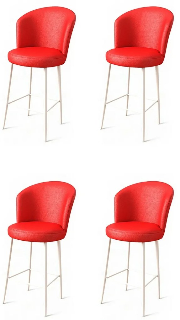 Uras Red and White bárszék szett, 4 db, 4 db