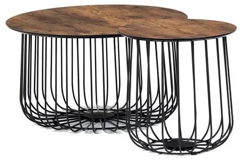 Dohányzóasztal 60×60 cm, MDF, Vad Tölgy. AF-3007 OLW