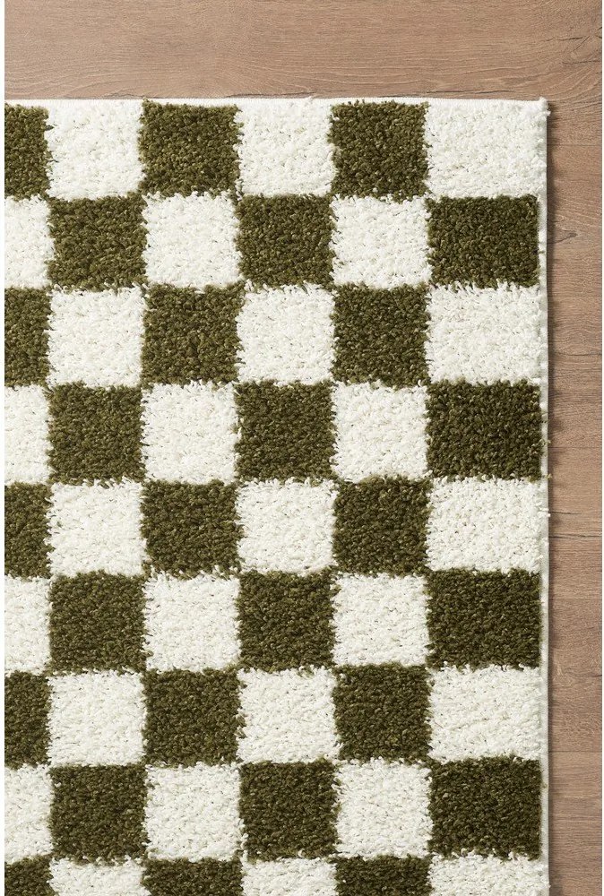 Sötétzöld-krémszínű szőnyeg 160x230 cm Grida – ESTE