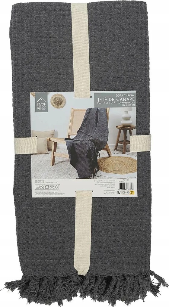 Ágytakaró 120x150 cm grafit Ostya textúra