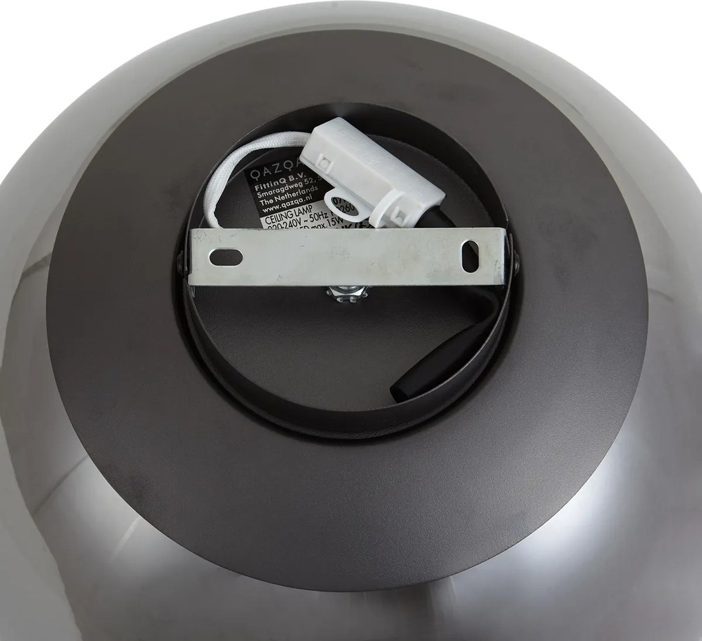 Design mennyezeti lámpa antracit füstüveggel - Giselle