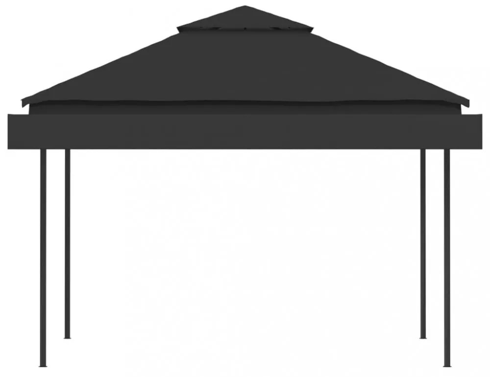 antracit pavilon dupla kibővített tetővel 3x3x2,75 m 180 g/m²