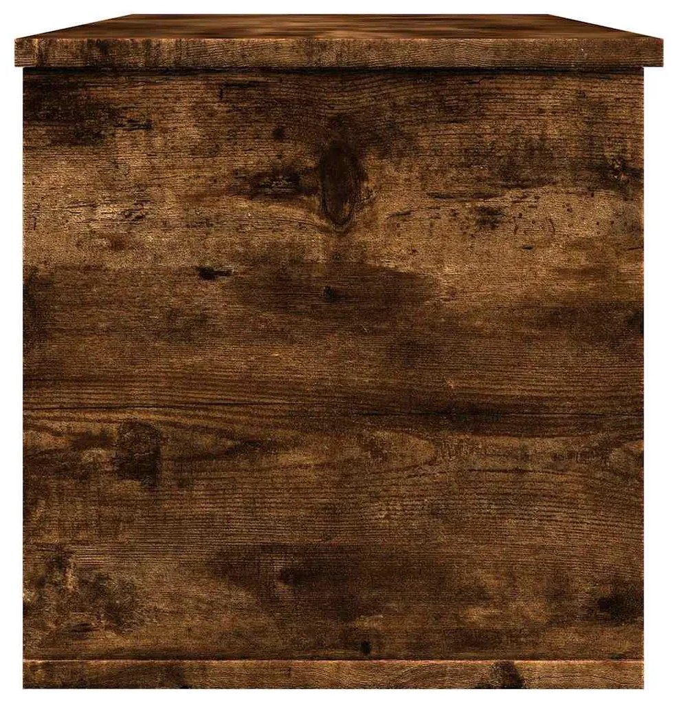 füstös tölgy színű szerelt fa tárolóláda 102 x 35 x 35 cm