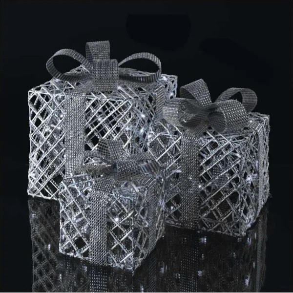 LED Karácsonyi dekoráció 72xLED/1,35W/230V ezüst