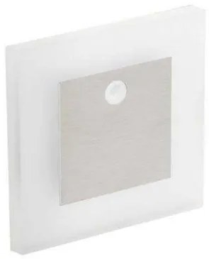 LED lámpatest , oldalfali , mozgásérzékelős , lépcsővilágító , irányfény , 0.8W , négyzet , meleg fehér , rozsdamentes acél , APUS