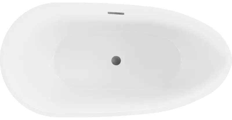 Mexen Eos, szabadon álló kád 170 x 75 cm, fehér, grafit túlfolyó, 52471707500-66