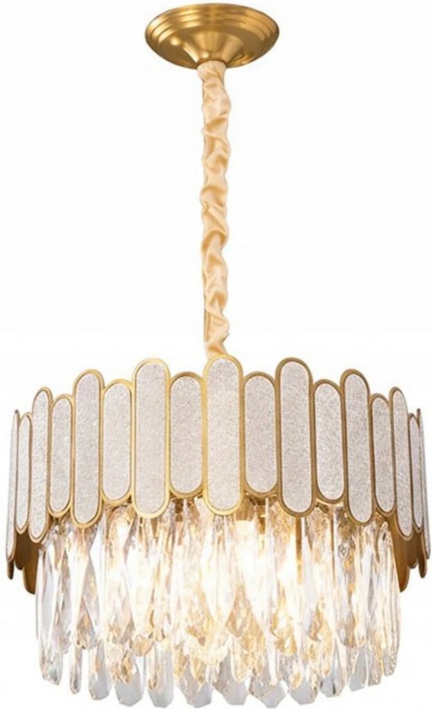 Arany-Ezüst Függő Csillár Kristályokkal Elegáns Design