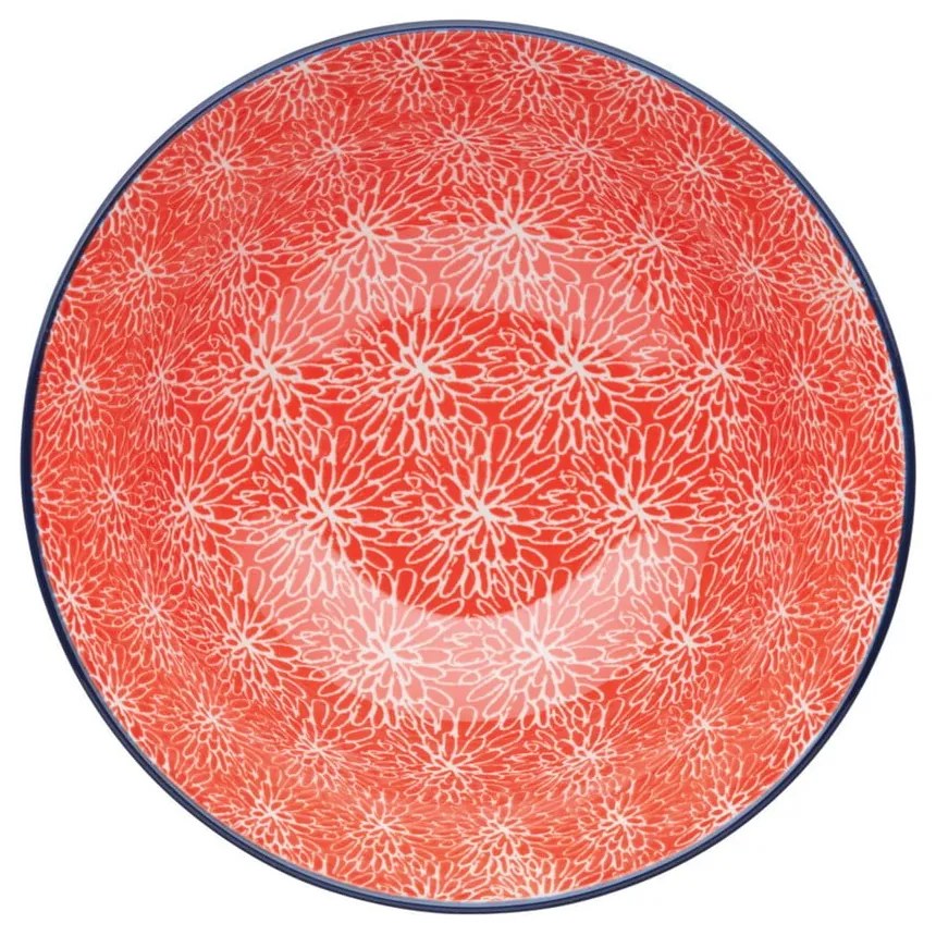 Floral piros kerámia tál, ø 16 cm - Kitchen Craft