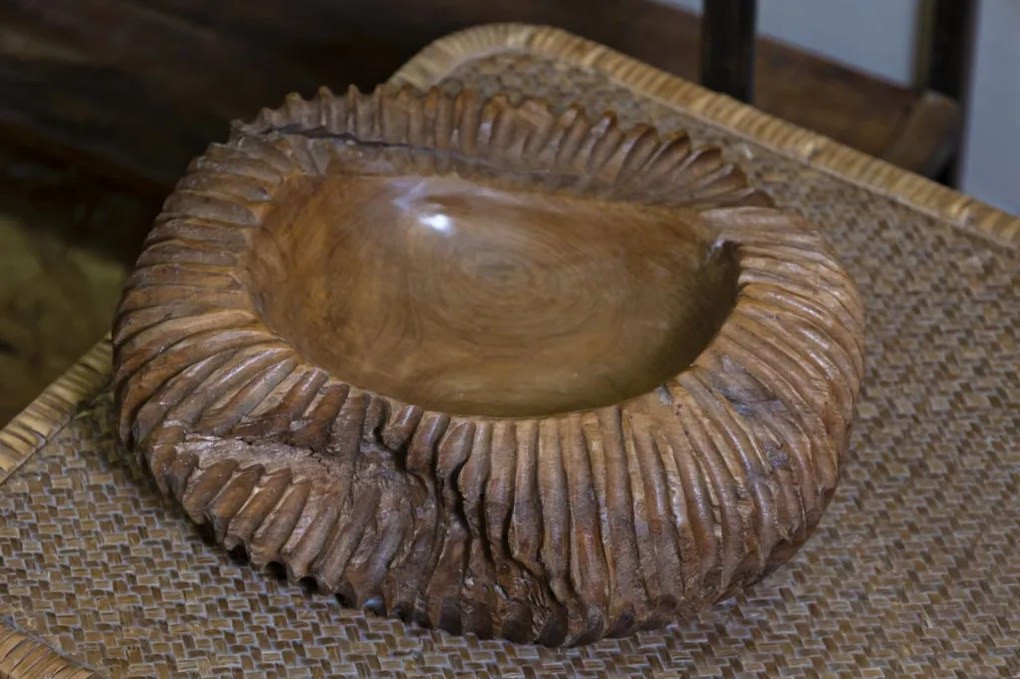 Tálca garit teak ø 32x11cm