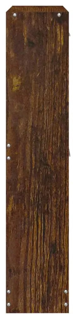 füstös tölgy színű szerelt fa cipősszekrény 59x17x81 cm