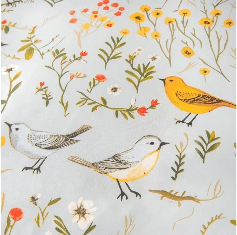 Mikroszálas párnahuzat SPRING BIRDS 70x90 cm, színes