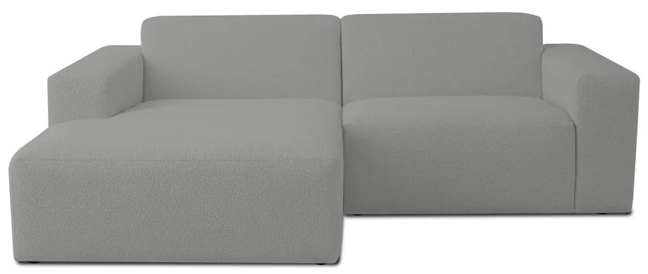 Szürke buklé sarokkanapé (bal oldali) Roxy – Scandic