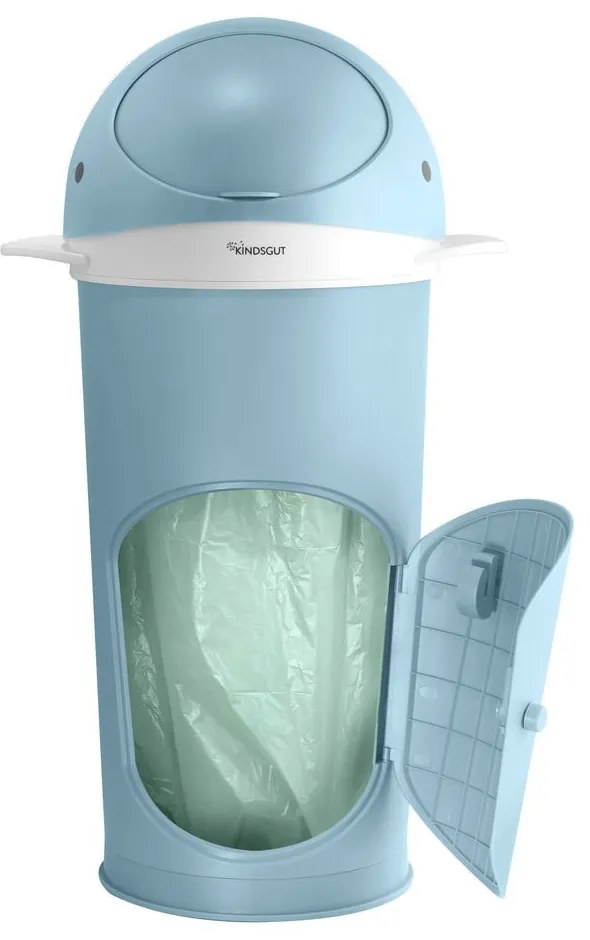 Világoskék műanyag szemetes pelenkákhoz 25 l Whale – Kindsgut