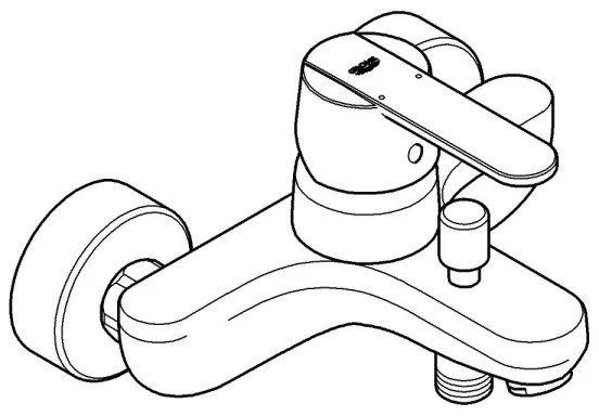 GROHE 32887000 - Kádcsaptelep GET DN 15, fényes króm