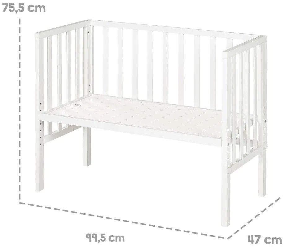 Fehér babaágy 90x45 cm – Roba