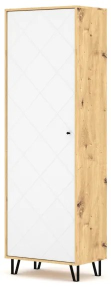 Szekrény Artisan tölgy / fehér matt színkombinációban – BILBAO BL17