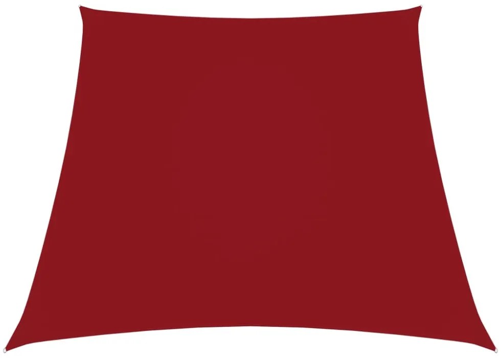 piros trapéz alakú oxford-szövet napvitorla 2/4 x 3 m