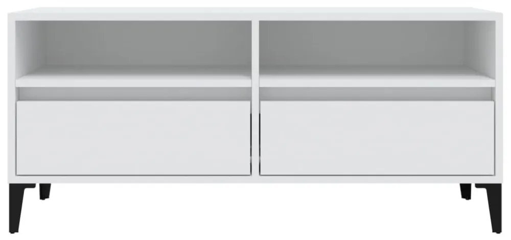 fehér szerelt fa TV-szekrény 100x34,5x44,5 cm