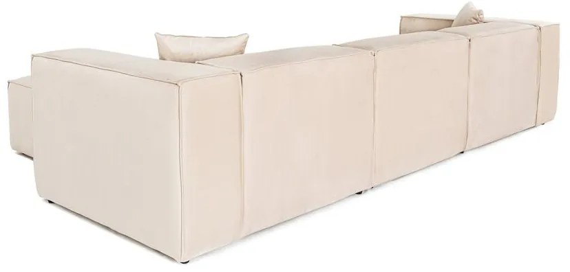 Sarokkanapé Lora (L1-O1-1R-POUFFE ) - Krém